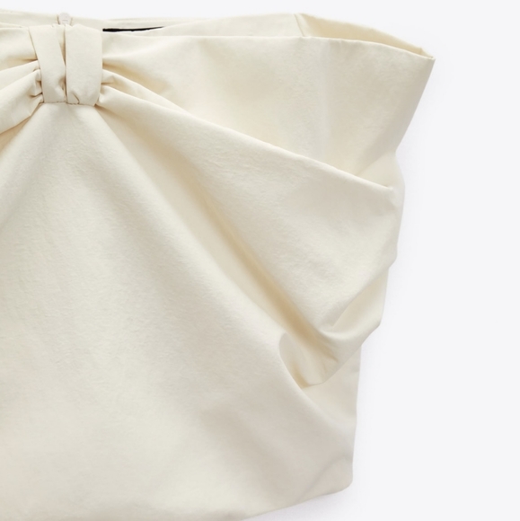 NWT Zara Voluminous Mini Skirt with Bow Detail, Size M - Picture 12 of 13